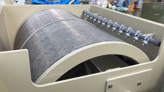 SS316 Screen Material 30m3/h Flow Rate Rotary Drum Filter for Koi Pond Water Treatment